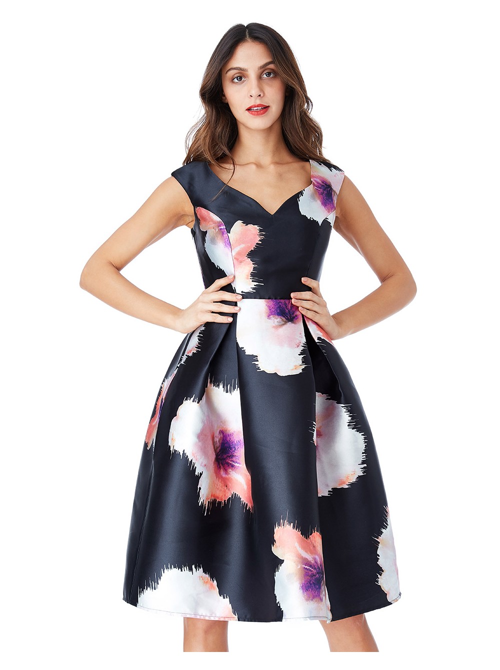 Share 134+ printed satin gown latest - camera.edu.vn