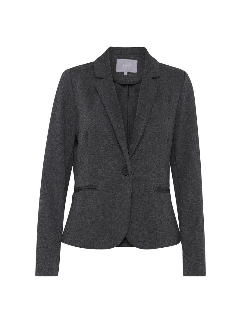 Rebecca short cropped classic navy blazer bYoung jacket with pockets