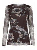 Layla floral print chocolate brown Byoung top